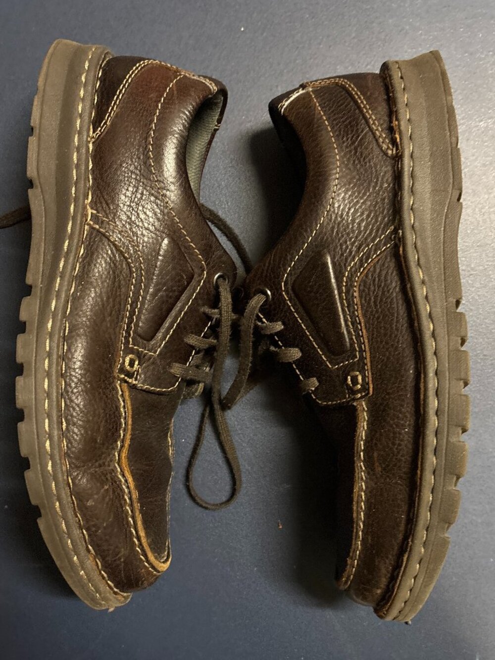 Clarks Collection Men's Vanek Apron Oxford Shoes Brown Leather Lace Up Size 8 M